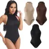 Body Moldeador sin Mangas para Mujer, Pieza Única de Ropa Interior con Cuello Redondo y Cierre de Broches de 3 Filas en la Entrepierna, Estilo Tanga, Usable como Top o Capa Base, 3 Colores, S/M/L/XL2XL