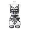 Lusha heavy craft complexo lingerie sexy liga bordado modelador corporal lingerie sexy senhoras local 1626