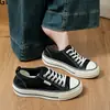 Sapatos Femininos Grifo Almofada Branca 2026 Novo Verão Lona Preta Fina Sapatos Esportivos Casuais Estudante Tênis Board Solado Macio Não Cansam