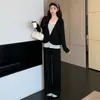 Novedad Otoño/Invierno 2026 Traje de Maternidad Estilo Coreano Conjunto de Dos Piezas de Maternidad con Diseño de Nudo Retorcido Atuendo de Maternidad Casual a la Moda
