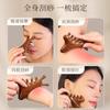 Peine Multifuncional Cuatro en Uno de Sándalo para Terapia de Cabeza, Raspado y Dragado de Meridianos, Peine de Masaje Facial, para Ojos y Cuero Cabelludo