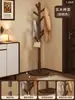 Perchero Sencillo de Madera Maciza, Perchero de Pie para Dormitorio, Perchero de Pie para Uso en Dormitorios y Hogar, Barra para Colgar Bolsas de Almacenamiento Interior
