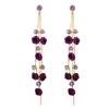 Pendientes de flor de rosa de Corea del Sur, pendientes de flor de diamantes de imitación con borlas largas y sencillas, fabricantes al por mayor