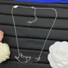 Colar de Letras de Designer Réplica de Luxo Europeu e Americano Transfronteiriço 2025 com Logo e Incrustação de Diamante para Mulheres, Atacado de Colares de Alta Qualidade