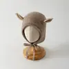 Gorros Infantiles Coreanos Qiunan Invierno Nueva Moda Lindos Tejidos A Prueba de Viento Cálidos Chal Gorro para Bebé Venta al por Mayor