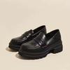 Mocassins Plataforma para Mulheres 2026 Primavera Novo Estilo Estilo Britânico Modernos Versáteis Slip-On Sapatos Pequenos de Couro para Mulheres Atacado