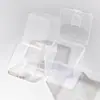 Caixa de Armazenamento para Esponja de Pó de Maquiagem à Prova de Poeira Portátil Quadrada Transparente de Plástico com Cabeça de Gancho Caixa de Joias Multifuncional