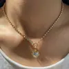 Novo colar com pingente estilo boho europeu e americano, acessórios para joias DIY, cor dourada 18K de longa duração para mulheres