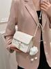 Moda Fashionável Nova Estilo Coreano Primavera/Verão 2025 Ombro Único Design de Nicho Versátil Bolsa Transversal Corrente Bolsa Quadrada Pequena Simples