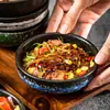 Venta Caliente Comercial Tazón Pequeño Estilo Japonés Tazón de Arroz Tazón de Comida para una Persona Juego de Tazones de Mesa Poco Profundos Tazón Tazón Tazón para Pasteles de Arroz Hogar Cerámica Tazón para Sopa de Arroz