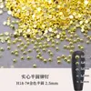 100 Piezas Wholesale Remaches Metálicos Semiredondos Accesorios para Uñas Base Plana Hemisferio Sólido Cuentas de Acero Color Dorado y Plateado Decoraciones
