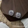Botones Cuadrados de Circonita con Microincrustaciones de Colores Abrigo de Lujo para Mujer Qipao Camisa Cárdigan Botones de Cristal para Ropa Chapados en Cobre