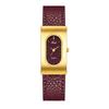 Reloj Goldie Fashion Trend con Correa de Cuero Rojo Ankora Reloj de Cuarzo Rojo de Gama Alta Nicho Reloj Simple Retro para Mujer