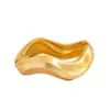 Pulsera Trendy de Patrón de Ola Irregular, Brazalete Liso Abierto, Suministro de Joyería de Gama Alta de Nicho para Comercio Exterior
