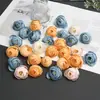 Cabeças de flores de botão de chá artificiais para artesanato DIY, acessórios de cabelo, corsages, decorações de chapéu, paredes de flores de casamento, flores artificiais no atacado