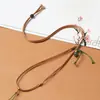 Cordão para Pingente Tecido à Mão, Fio para Colar Artesanal, Cordão de Acessório para Pingente, Amuleto Buda Thangka, Pingente de Jade, Ornamento de Jade para Homens e Mulheres