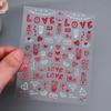 Adhesivo para Uñas de Arte de Amor para el Día de San Valentín Adhesivo Impermeable para Uñas de Arte Calcomanía Decorativa Romántica para Uñas de Niña para el Día de San Valentín