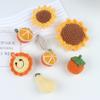 Colgante de fruta tejida colgante llavero tejido a mano lindo Fresa Manzana de Caramelo accesorios decoración Caqui