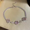 Pulsera de flor redonda con cierre de circonita, lujo ligero, alta gama, pulsera exquisita con un diseño elegante, versátil y a la moda, venta al por mayor
