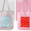 Bolsa de Mão Estilo Coreano Personalizada Bolsa Tote de Desenho Animado Bolsa de Armazenamento para Viagem Bolsa de Ombro Único Bolsa de Compras Portátil Fofa de Desenho Animado