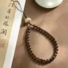 Cadena para teléfono de sándalo verde, cadena para teléfono de madera de azufaifo y adornos de madera de estilo étnico con temática de loto y nube auspiciosa - al por mayor