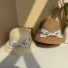 Sombrero de Paja de Moda Nuevo Sombrero de Pescador para Mujer Verano Playa Ala Ancha Sombrero de Sol Elegante Lazo Protección Solar Sombrero de Sol