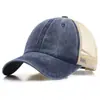 Gorra de béisbol transpirable de color lavado a juego de malla para hombre 2025 estilo coreano primavera y verano gorra versátil sombrero de sol para mujer