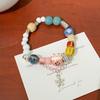 Pulseira de Miçangas Coloridas de Dopamina de Verão Personalidade Infantil Doce Exquisita Moda Criativa Desenho Animado Pulseira Versátil para Mulheres