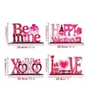 Carta de Amor del Día de San Valentín Transfronteriza Adornos de Madera Regalos Festivos Accesorios de Decoración de Mesa para Fiestas En Stock