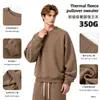 Ropa de Mujer Cai Xiang Dao Superventas Transfronterizo Sudadera Estilo Americano Ins de 350g con Forro Polar y Cuello Semi Alto Color Dopamina