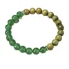 Pulsera de Ónice Verde Natural para Mujer Pulsera de Sándalo Verde de Material Antiguo Pulsera de Cristal de Madera de Cinco Elementos Pulsera con Cierre de Placa para Hombre Regalo