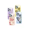 Funda de Teléfono Móvil de Gama Alta Apple 16plus para Mujer Lujo Ligero 15Pro Tan Songyun Mismo Estilo Apple 13 Estilo Fresco Mariposa