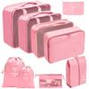 Set de Bolsas de Almacenamiento para Viaje, Set de 11 Piezas para Viajes de Negocios, Bolsas de Almacenamiento con Cordón para Ropa, Bolsas de Almacenamiento Plegables de Malla para Maquillaje y Artículos de Tocador
