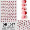 Adesivos de Unha de Laço de Cor Sólida com Base Adesiva Plana, Adesivos de Unha DIY de Laço Versáteis e Simples Dh1057