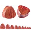 Joyería para piercing de expansión de oreja de alta calidad con forma de triángulo de madera de Palisandro Rojo con fragancia a madera