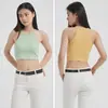 Dropshipping Nueva Colección Primavera Verano Camisola Halter para Mujer con Copas Integradas, Chaleco Corto Todo en Uno Capa Base