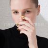 Latón chapado en oro de 18K diseño nicho hueco protector de dedos Anillo de falange Juego de anillos personalizados anillo de moda INS R194024