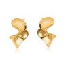 Pendientes geométricos irregulares con diseño de giro en color oro auténtico bañados en cobre, de moda, estilo urbano, para mujer.