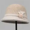 Sombrero de Mamá, Estilo Nuevo para Mujer, Elegante Sombrero de Pescador de Abuela para Otoño e Invierno, Estilo de Invierno para Mujeres de Mediana Edad y Mayores, Sombrero Cálido