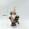 Figura de Pie Estilo Nórdico 12 pulgadas Muñeco de Peluche Retro Papá Noel Figura de Pie Decoración de Atmósfera Navideña Decoración de Escritorio