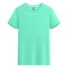 Camiseta de seda de hielo de alta gama de secado rápido con impresión de logotipo personalizado, ropa deportiva para grupos de trabajo, cuello redondo, manga corta, publicidad, camisa cultural de verano