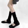 Novedad Primavera y Verano Ins Tendencia Patrón Vertical Distintivo Juego de Calcetines para Estampar el Pie Estilo Ballet Color Sólido Sencillo Combinable Estilo Coreano Conjunto de Pierna Fruncida