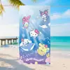Comércio Exterior Série Sanrio Toalha de Praia Estampa de Desenho Animado Toalha de Banho Absorção de Água Secagem Rápida Toalha Fabricante Original Suporte Dropshipping