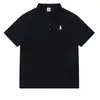 Camisa Polo Bordada Masculina Manga Curta Marca Tendência Gola Camiseta Casual Verão Nova Masculina Business Alta Qualidade Legal Bonito Meia Manga