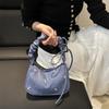 2026 Nuevo Diseño de Nicho Bolso de Lona con Lazo de Mezclilla Gran Capacidad Bolso de Hombro Simple Bolso de Moda Casual para Mujer