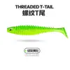 Isca Macia Taiyu T-Tail 8cm 11cm Com Fio e Olho Isca Realista Isca Artificial Isca Macia PVC Afundante Duas Cores Isca de Imitação