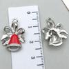 Mezcla de 20 gotas navideñas de aceite blanco K, aleación, accesorios de joyería DIY, Papá Noel, muñeco de nieve, campana, alce, pulsera colgante