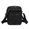 Bolsa Transversal Feminina com Estampa de Estrelas em Tecido Oxford, Mini Carteira Leve para Celular com Alça Ajustável, Pequena Bolsa Vertical de Ombro para Viagem, Compras, Uso Diário