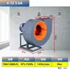 Ventilador Centrífugo para Caldeira 4-72 Alta Potência 380V Remoção Industrial de Poeira 3/5.5/7.5Kw Ventilador à Prova de Explosão para Sala de Pintura