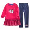 Traje de otoño para niñas 2022, ropa de unicornio de primavera y otoño, suéter de estilo occidental para niños, falda, conjunto de dos piezas, comercio exterior al por mayor